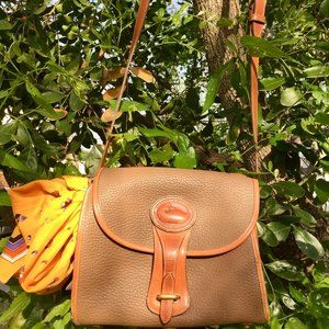 Dooney & Bourke Rare Vintage Taupe Essex crossbody